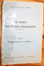 Livret 2"ème Bureau, Secret le NSDAP en 1943 Organigramme dépliant Unique monde 