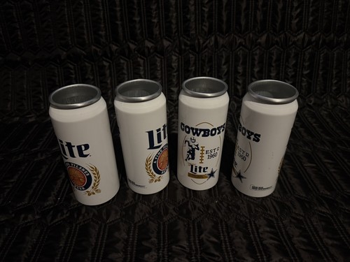 Miller Lite Dallas Cowboys  NFL Aluminum Drink Tumbler Special Edition 4 Pack 