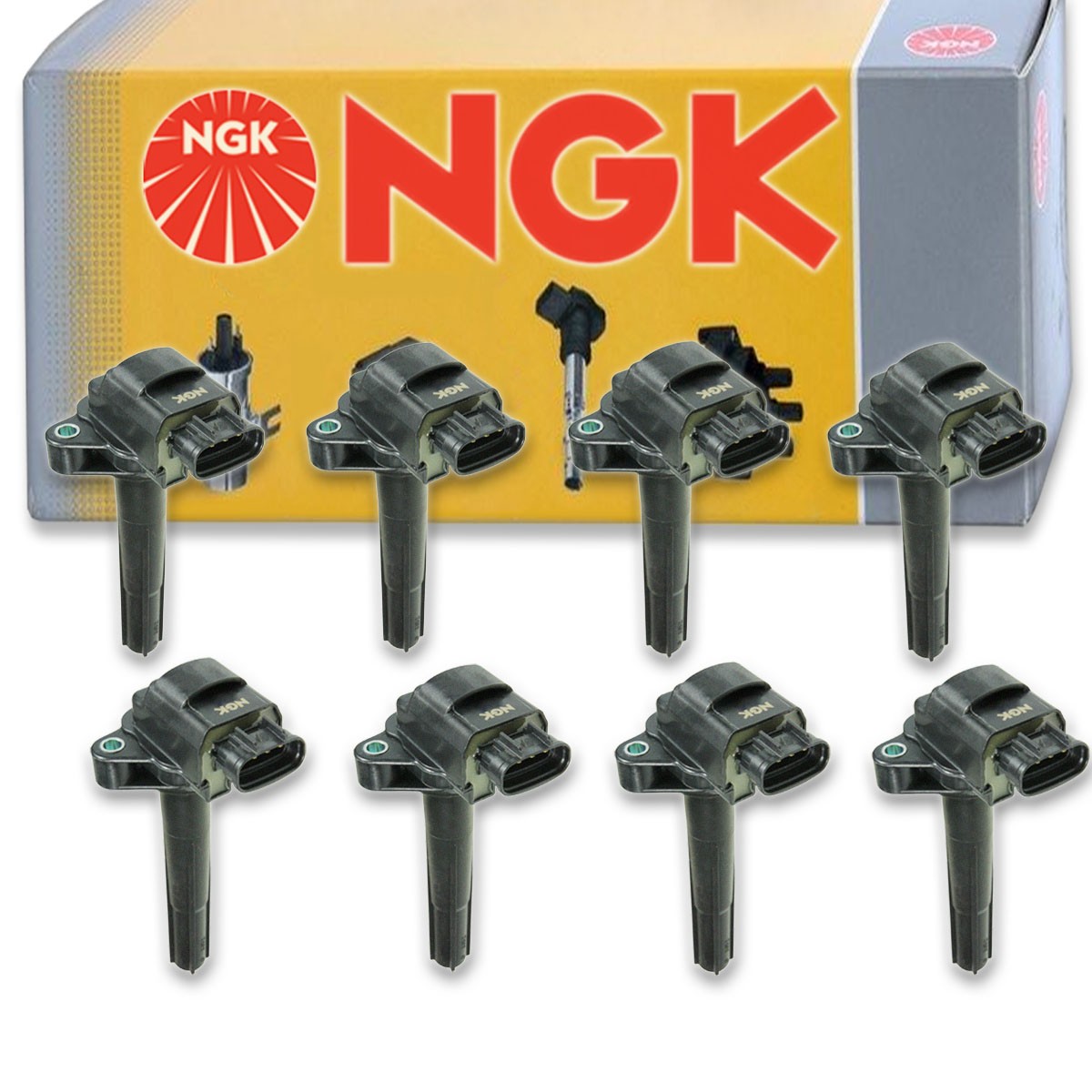 8 pcs NGK Ignition Coil for 1998-2000 Lexus LS400 4.0L V8 - Spark Plug Tune gu