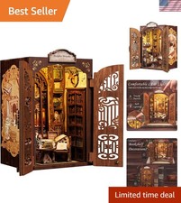 Enchanting DIY Book Nook Kit with LED for Creative Adults  Teens - 5x2x10 Inch