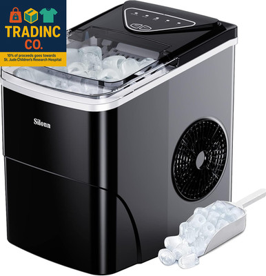 Ice Maker Countertop, 9 Cubes Ready in 6 Mins, 26Lbs in 24Hrs, Self-Cleaning Ice