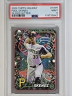 2024 TOPPS HOLIDAY SILVER GLITTER #H165 PAUL SKENES RC PSA 9