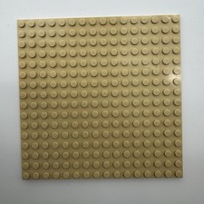 LEGO Tan Baseplate 16x16 Stud Building Plate Board 5x5 Inch Sand Part 91405