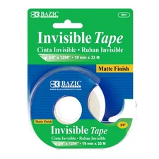 BAZIC 3/4" x 1296" Invisible Tape w/ Dispenser, pack of 24
