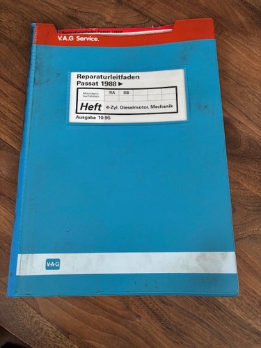 VW Reparatur Leitfaden PASSAT 1988 4 ZYL. DIESELMOTOR MECHANIK RA SB 10/1995