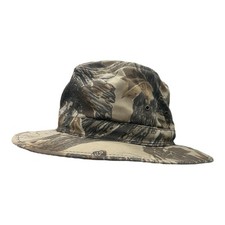 Vintage Waxed Canvas Hat Camouflage Size Large Made In USA Hunting Fishing Camo