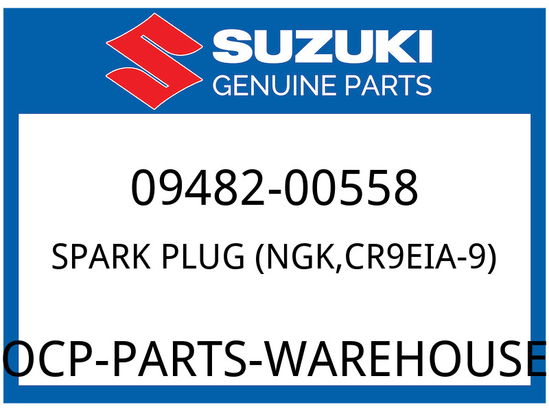 Suzuki OEM Part 09482-00558 PLUG,SPARK,CR9EIA-9 CR9EIA-9