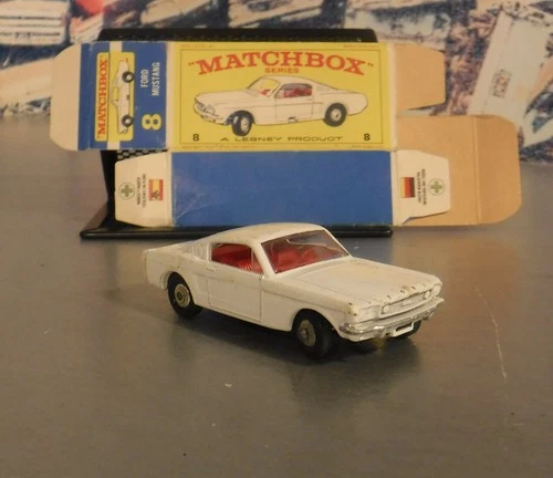 #8 FORD MUSTANG  with E4 Box by Lesney Matchbox NO RESERVE!