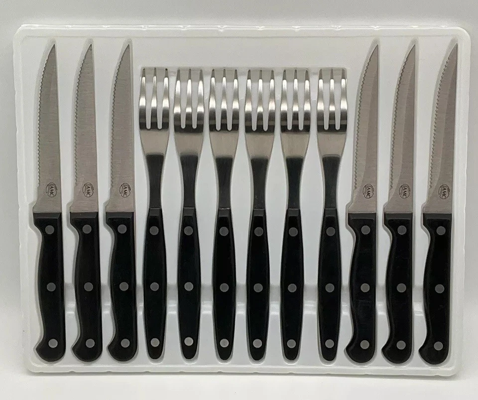 AMC Steakmesser und Gabel Set 12 tlg. Besteck Steakbesteck - Bild 3 von 4