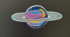 Saturn Planet Embroidered Iron On Sew On Patch NEW