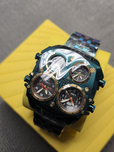 Reloj de cuarzo Invicta Aviator Zulu para hombre 50 mm verde 4 zonas horarias 39281 - Imagen 2 de 14