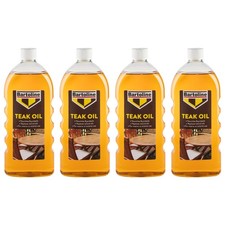 4x Bartoline Teak Oil Wood Furniture Sealer Protector Exterior Interior Use 1L 9.00 per litre