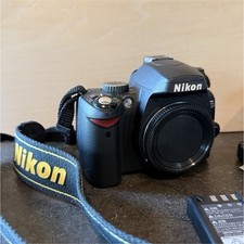 Nikon D60 10.2MP Digital SLR Camera Body Black w/ Battery Charger Strap Works