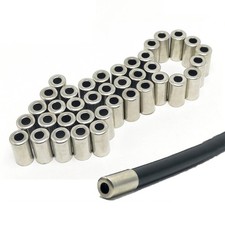 100x Bike Cable End Caps Brake Shifter Cover Housing Ferrules Silver Aluminum