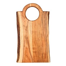 17x10 Inch Acacia Wood Live Edge Cutting Board Rustic Charcuterie Cheese Tray