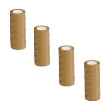 6 Rolls, 2" x 60 Yards - 5.9 Mil Industrial Flat Back Kraft Brown Paper Tape