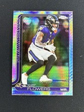 2025 Topps Chrome Prism Refractor #22 Zay Flowers, Baltimore Ravens