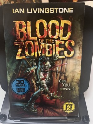Blood of the Zombies by Ian Livingstone Fighting Fantasy Embossed Cover VGC