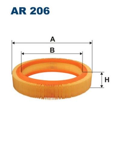 AIR FILTER AR 206 FOR FORD ESCORT/Mk/IV/Turnier/Break/'86/Courrier/Express/'81