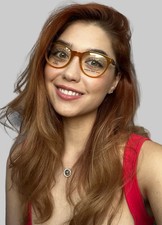 New Gianfranco Ferre GFF 0073 003 Yellow Round 48mm Women's Men's Eyeglasses