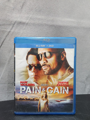 Pain & Gain (Blu-ray, 2013) Mark Wahlberg Dwayne Johnson EUC
