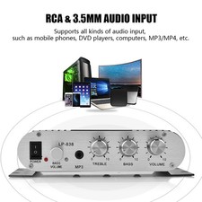 Black Mini HiFi 2.1 Stereo Bass Auto Car Home Power Amplifier Digital BL