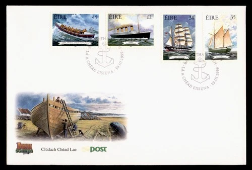 DR WHO 1999 IRELAND FDC SHIP COMBO M77256