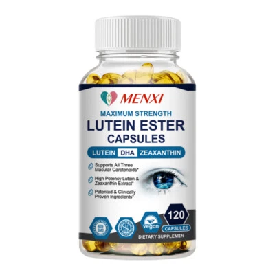 MENXI Augenvitamine Kapseln Lutein Heidelbeere Zeaxanthin,Sehkraft Augengesundheit