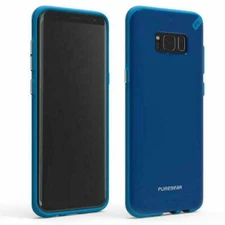 PureGear Slim Shell Series Protective Case Cover (Samsung Galaxy S8+) Blue - New
