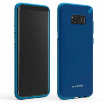 PureGear Slim Shell Series Protective Case Cover (Samsung Galaxy S8+) Blue - New