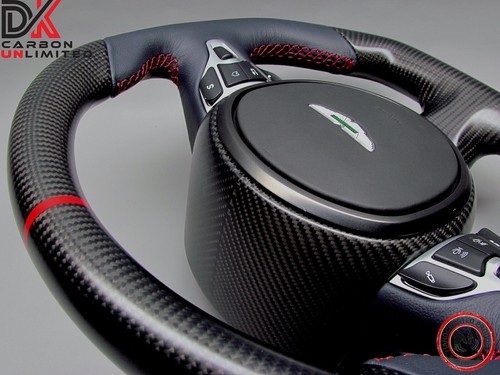 Aston Martin DB11 DBS Vantage Red Ring Dark Knight Napa Carbon Steering Wheel v1 - Picture 15 of 24