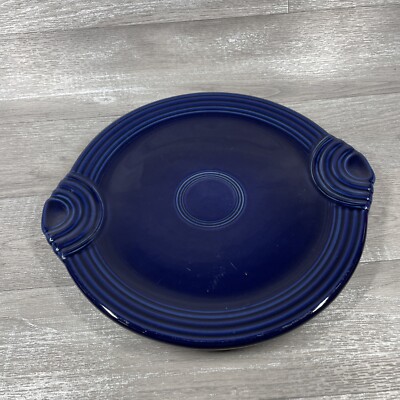Kobaltblau Fiestaware Fiesta 12'' Griff Kuchenplatte Platte HLC Homer Laughlin