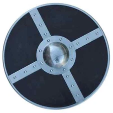 Medieval Wildman Berserker Viking Barbarian Black Steel shield Fully Functional