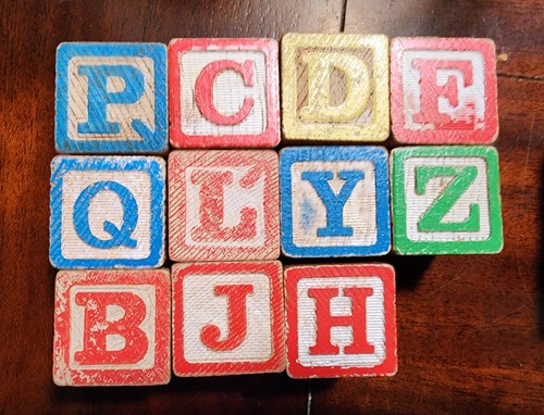kids vtg wood blocks ABC sesame street disney 50+ pictures characters 2 size - Picture 15 of 15