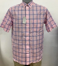 Daniel Cremieux Signature  Men's S/S Soft Melon Pink Plaid NWT $85 Choose Size