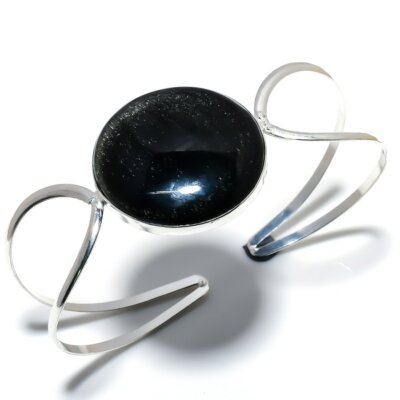 Black Onyx Bracelet 925 Sterling Silver Cuff Bangle Bracelet Handmade Bracelet