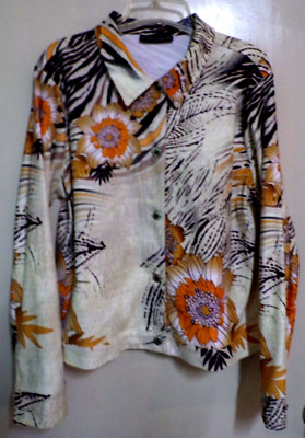 SU24 IMPULSE CALIFORNIA WOMENS FLORAL JACKET MULTICOLOR SZ XL