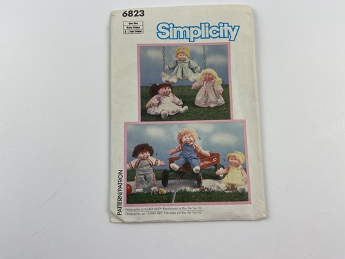 1985 Simplicity Crafts Schnittmuster 6823 16” 18” weiche Skulptur Puppengarderobe Schnitt - Bild 1 von 3