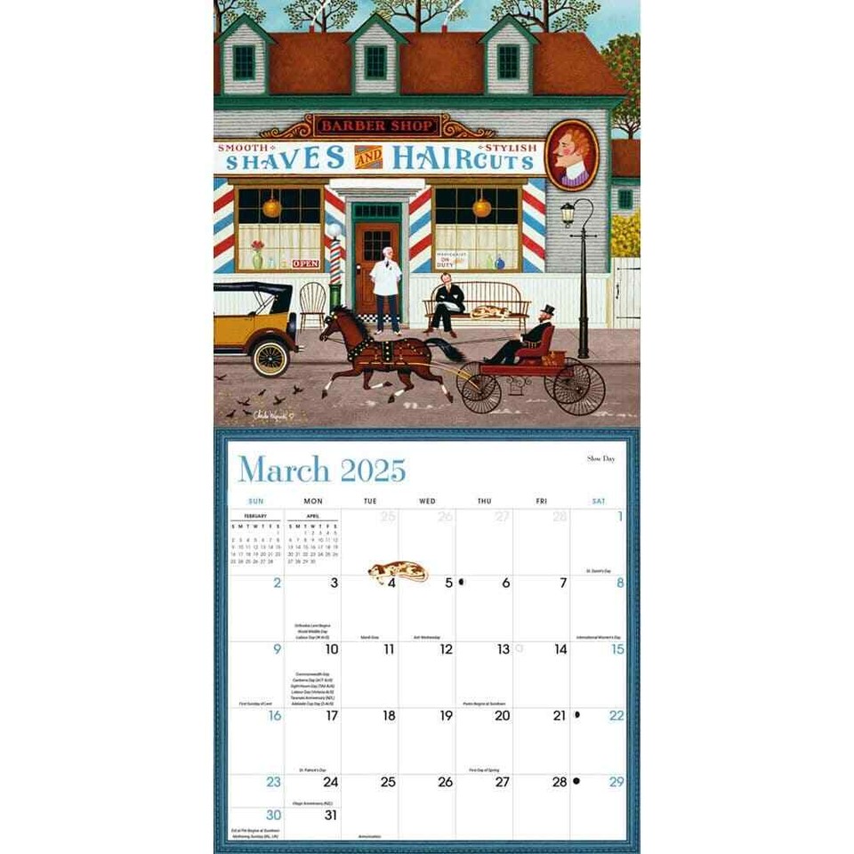 Carousel Calendars, Wysocki Americana 2025 Wall Calendar eBay