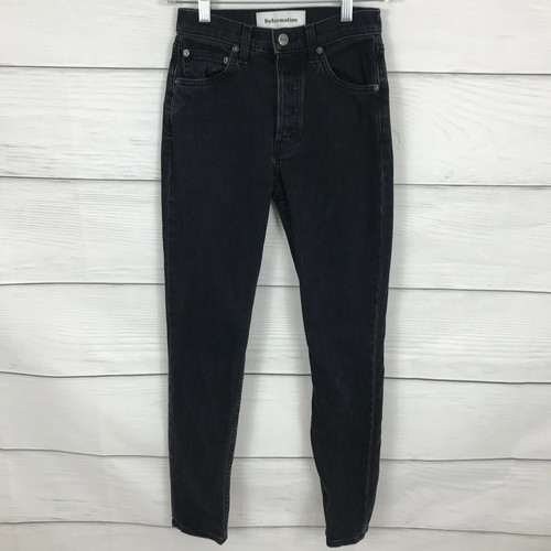 REFORMATION Jeans Womens Black Serena 