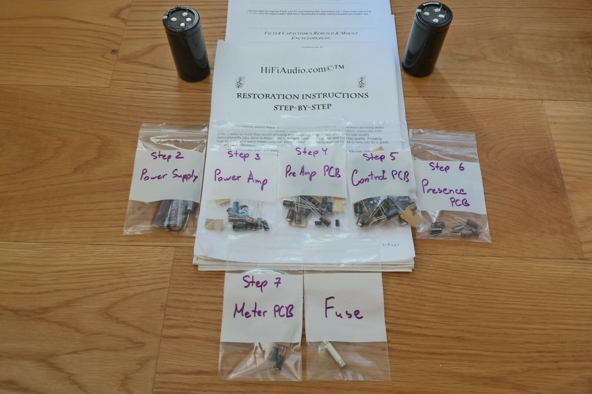 Trio KA-7500 rebuild restoration recap service kit repair filter