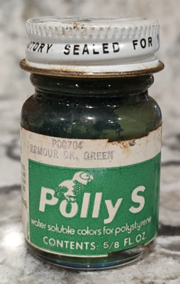 FLOQUIL POLLY S - MODEL PAINT for POLYSTYRENE 5/8 oz - PCG704 ARMOUR DARK GREEN