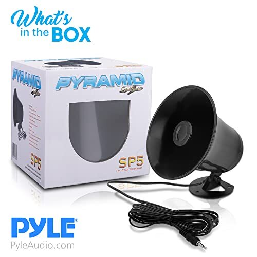 Pyramid Outdoor Trumpet Car Horn Speaker - 5&rdquo; Pa Horn Speaker w/ 8 Ohms Imped...