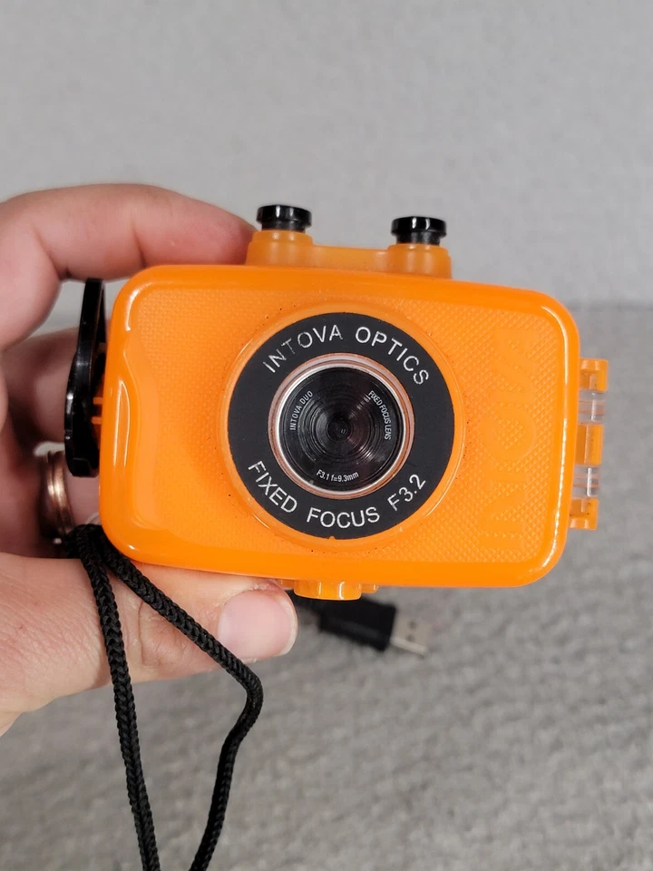 Cámara de video acción deportiva Intova Duo impermeable HD POV, naranja leer descripción Foto 4 de 4