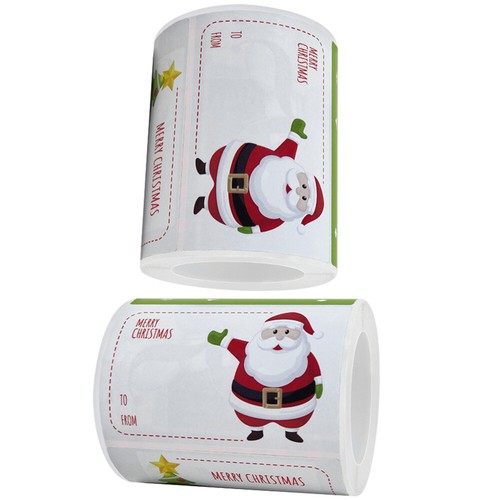 2 Rotoli Etichette Regalo Festa Natale Etichetta Regalo Adesivi per Confezione Festa - Foto 5 di 17