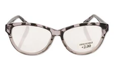 Women's Corinne McCormack 'Jenna' 50mm Reading Glasses Grey Black +2.00