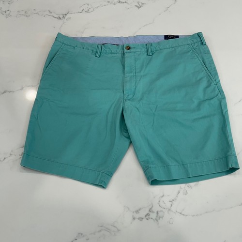 Pantalones Cortos Polo Ralph Lauren Para Hombres 41 Calce Clásico Chino Verde azulado Verano Informales Preppy - Imagen 2 de 7