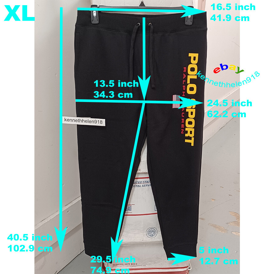 POLO RALPH LAUREN POLO SPORT FLEECE JOGGER PANTS BLACK MENS