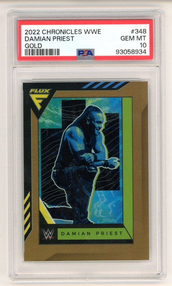 PSA 10 2022 Panini Chronicles WWE Flux #348 Gold Prizm PSA 10 2022 Panini Chronicles WWE Flux #348 Gold Prizm