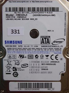 320GB Samsung HM320JI | P/N: 292512CQ458542 | 2008.05 | #331